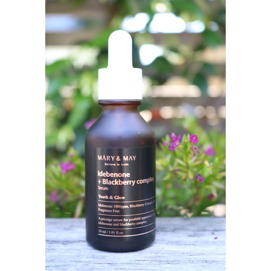 Tinh chất Coenzyme Q10 đậm đặc làm sáng da và lão hoá Mary&May Idebenone + Blackberry Complex Serum 30ml