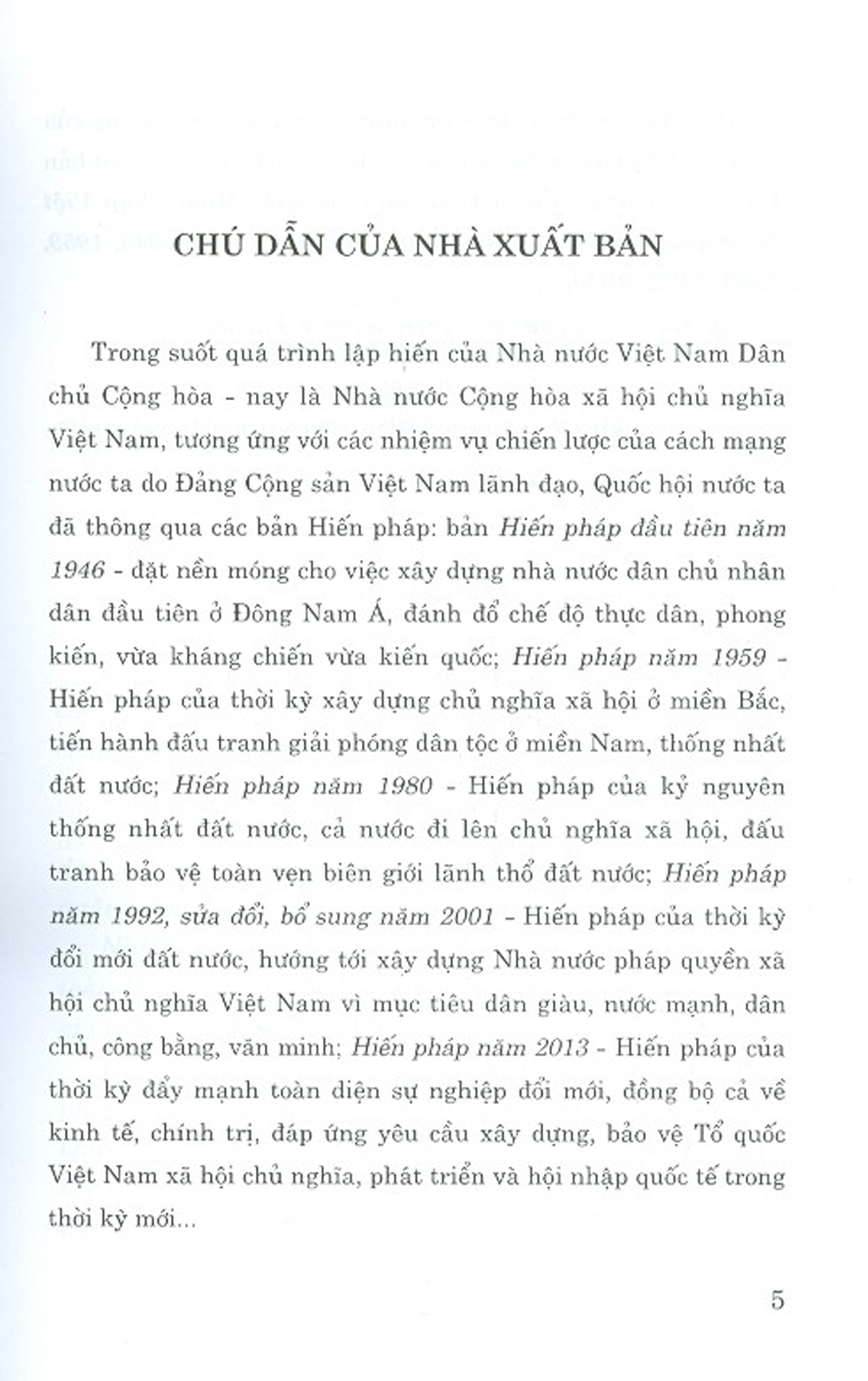 Hiến Pháp Việt Nam Qua Các Thời Kỳ (Các Bản Hiến Pháp Năm 1946, 1959, 1980, 1992, 2013)