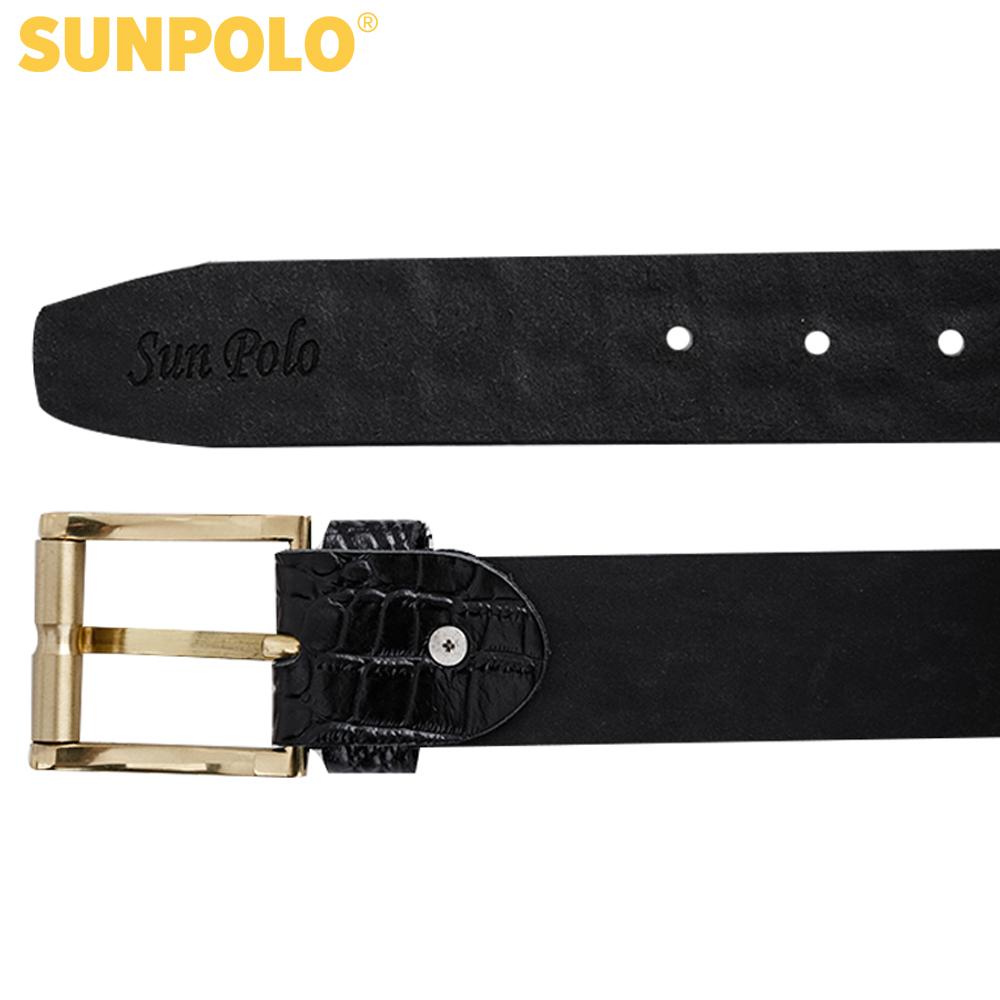 Thắt Lưng Nam Da Bò SunPoLo BS07D (Đen)