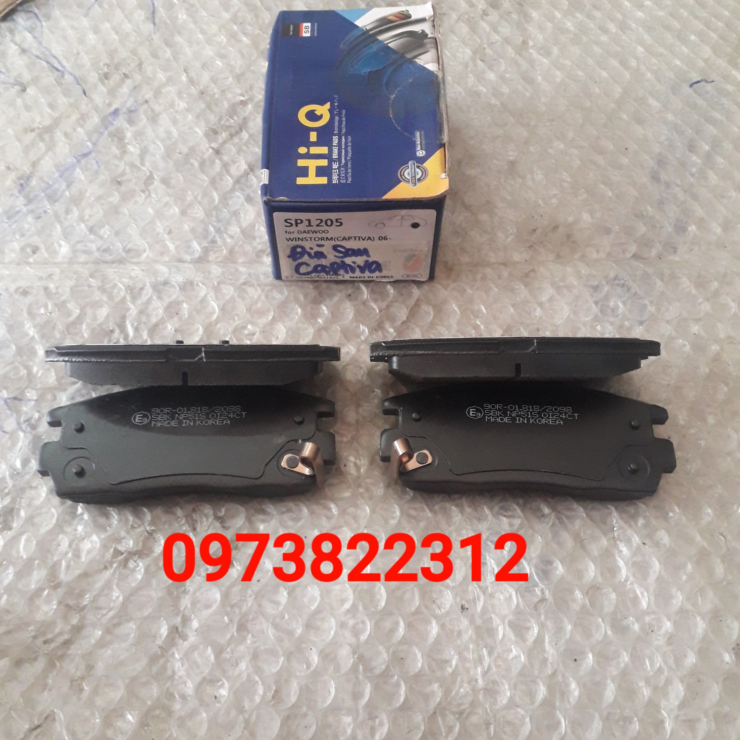 Má phanh sau Captiva ( Giá 1 Bộ) HIQ KOREA