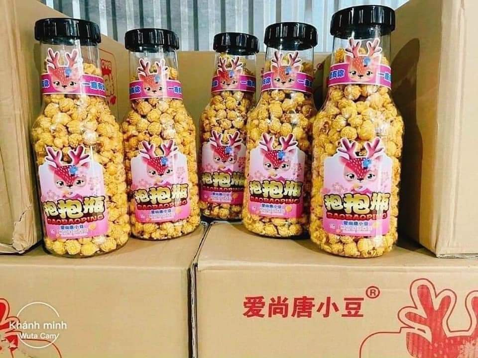 Bắp Nổ Rang Bơ (Bỏng Ngô) Hongkong Chai Mini Siêu Ngon