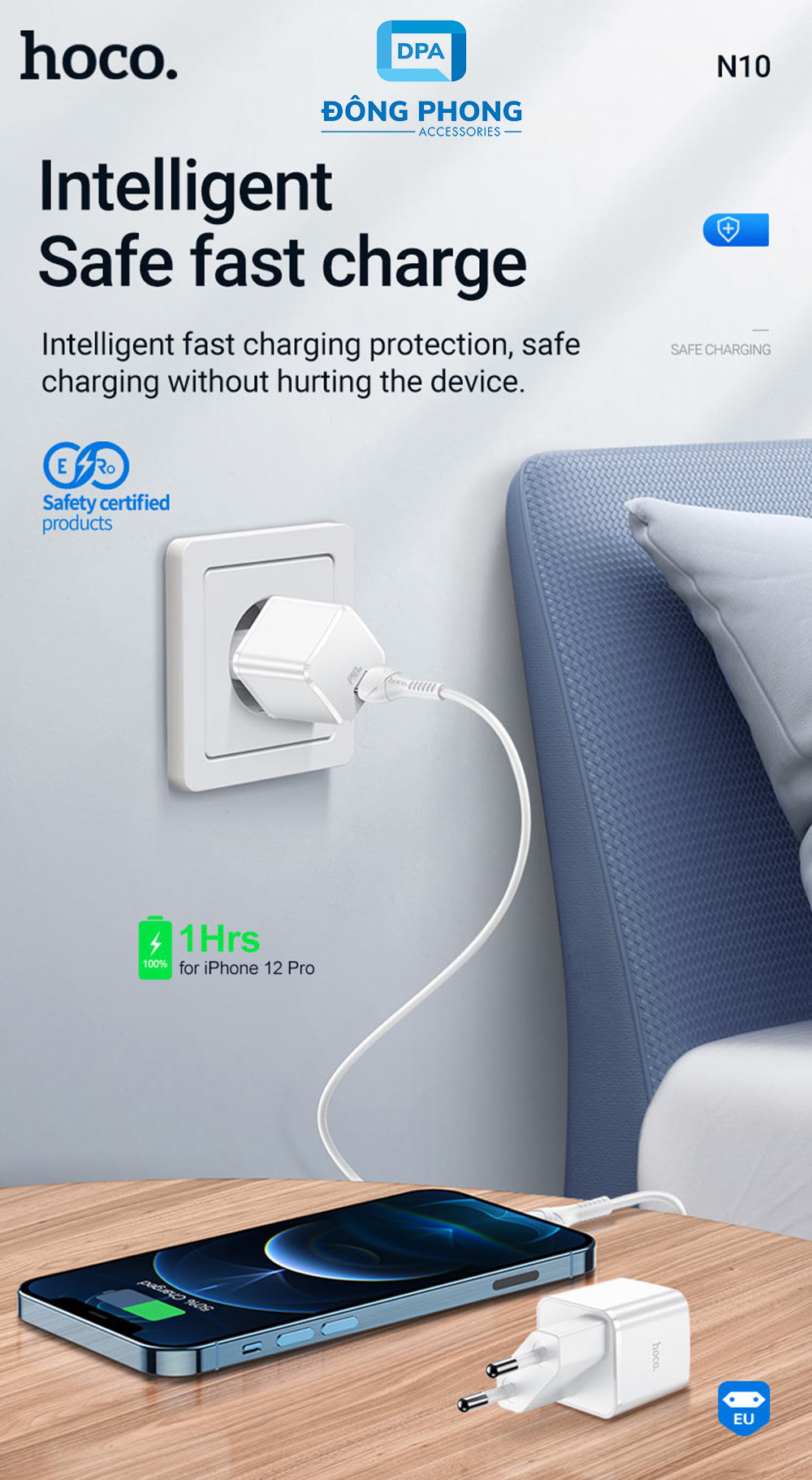 Củ Sạc Nhanh Hoco N13 PD 20W Chính Hãng