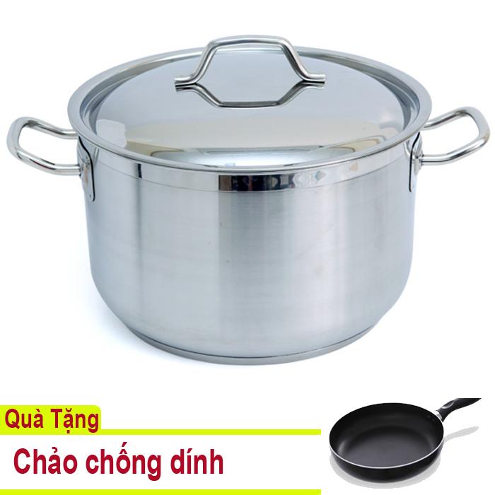 Nồi inox 3 đáy nắp inox Fivestar size 36cm - Tặng chảo chống dính