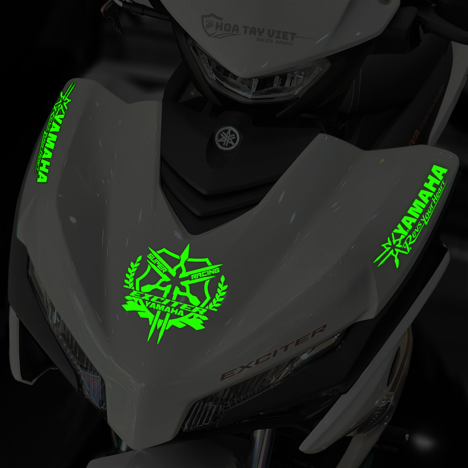 Tem dạ quang YAMAHA Exciter bông lúa cách tân thiết kế mới Super Racing