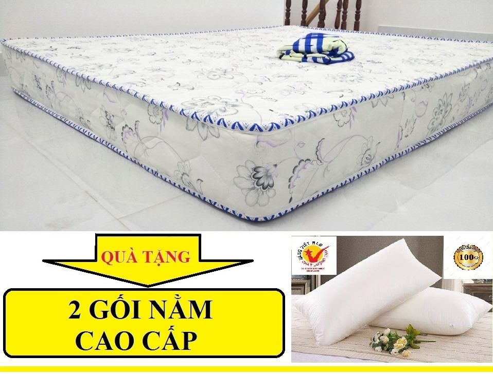 Nệm size 1m6 x2m cao 10cm Cao su Tổng Hợp DIAMOND LUXURY HÃNG SOHAN  cao cấp TẶNG KÈM 2 GỐI NẰM