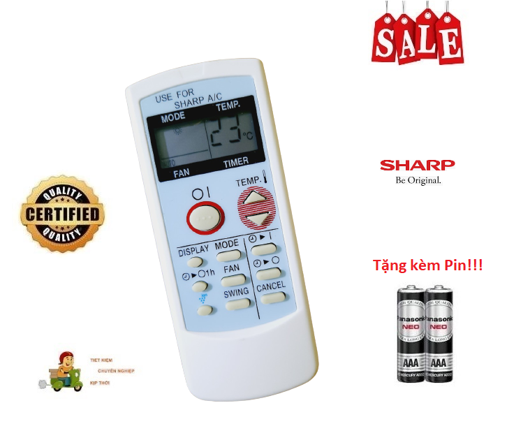 Remote Điều khiển điều hòa Sharp 1&2 chiều Inverter- Hàng tốt các dòng AH-X AH-A AY-A 9000 12000 18000BTU