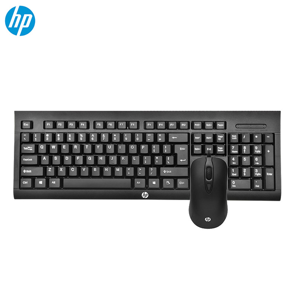 HP km100 ultra-quiet keyboard and mouse set-for office or school (black) best computer