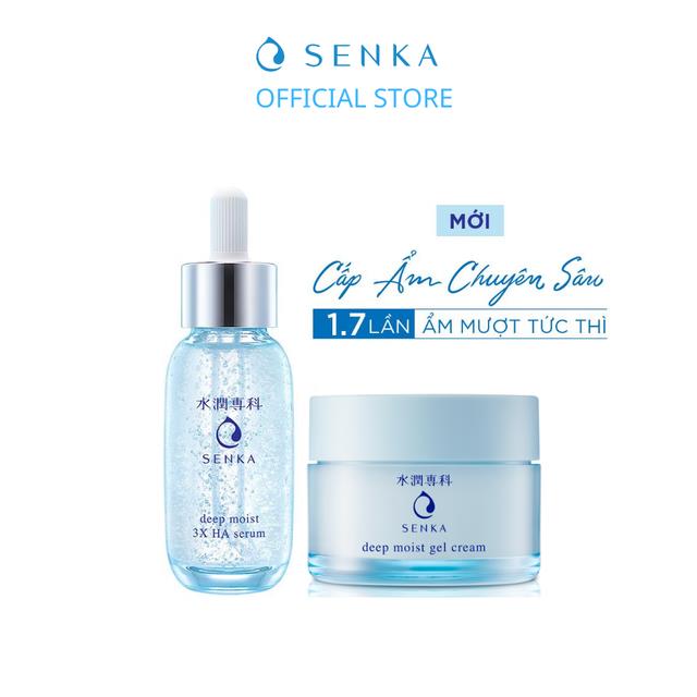 BÁO GIÁ GEL DƯỠNG CẤP ẨM CHUYÊN SÂU SENKA DEEP MOIST GEL CREAM 50G | Shopee Lazada Sendo Tiki mới nhất 8 Bộ đôi Serum dưỡng ẩm - chống lão hóa và Mặt nạ ngủ cấp ẩm chuyên sâu SENKA DEEP MOIST 3X HA SERUM 30ML GEL CREAM 50G