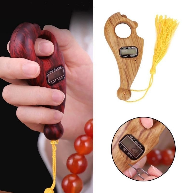 Máy đếm số lần niệm phật - tràng hạt điện tử niệm phật kí số - máy đếm số lần niệm phật có hạt gỗ lần tay a.lin.đai