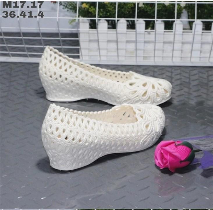 Giày nhựa công sở nữ đi mưa đa năng cực mềm, êm chân m16