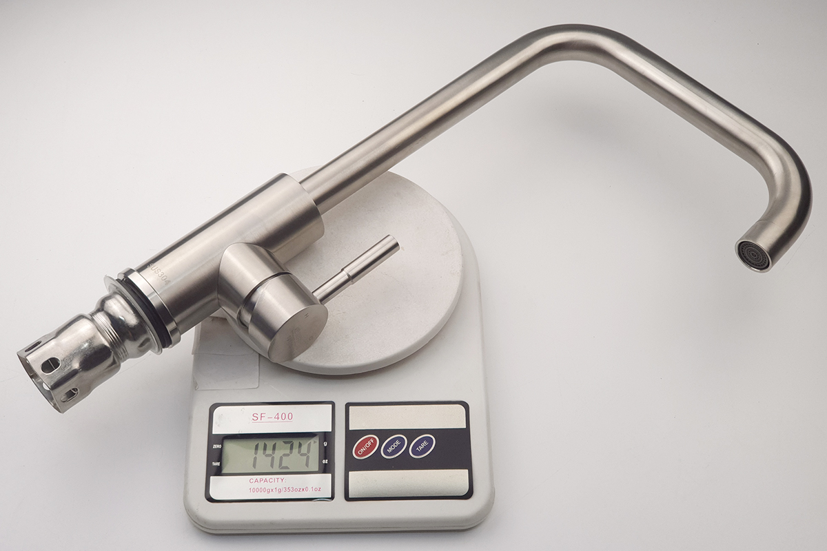 (Có Video) Vòi rửa chén nóng lạnh Inox SUS 304 Eurolife EL-T001 (Trắng vàng)