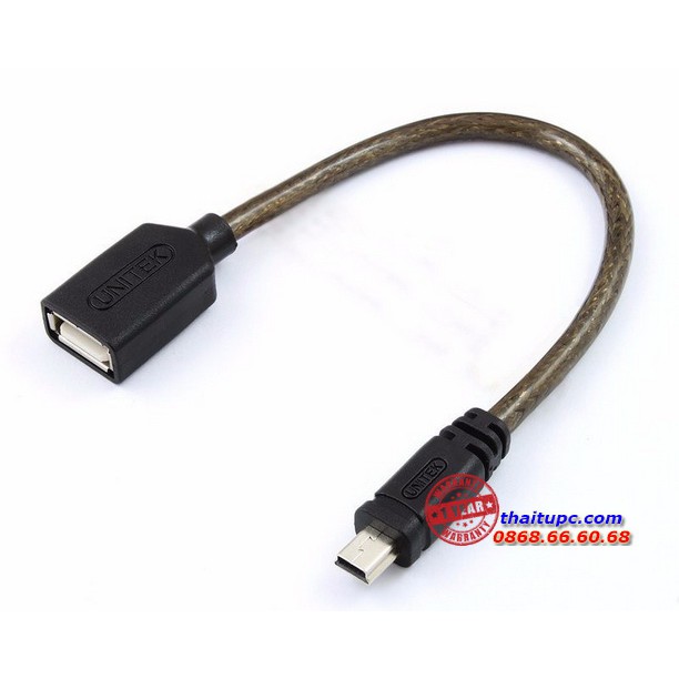 Cáp mini usb otg unitek y-c439