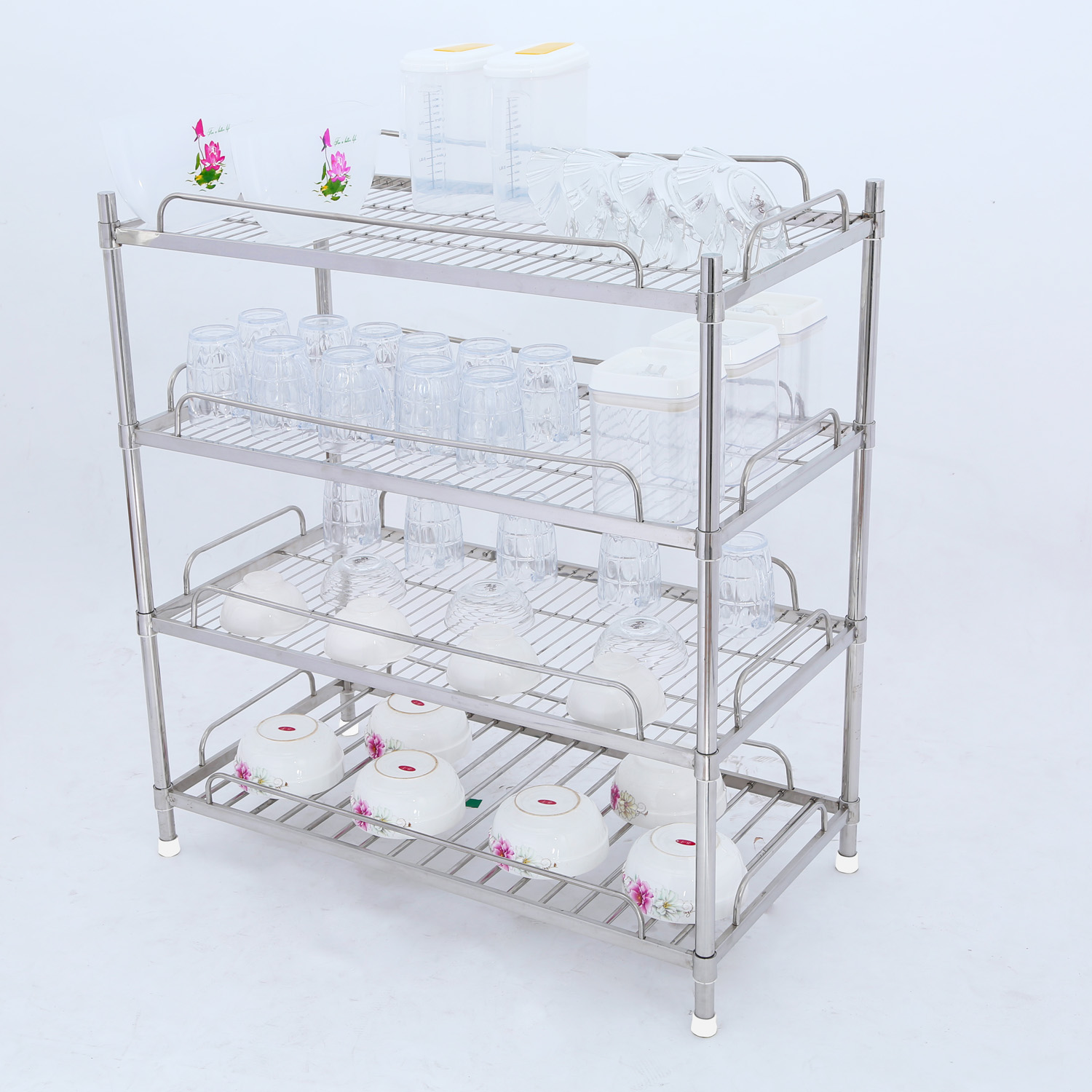 [CHÍNH HÃNG] Kệ inox úp chén dĩa Prota 4 tầng lắp ráp – Bảo hành 12 tháng – Cam kết 1 đổi 1