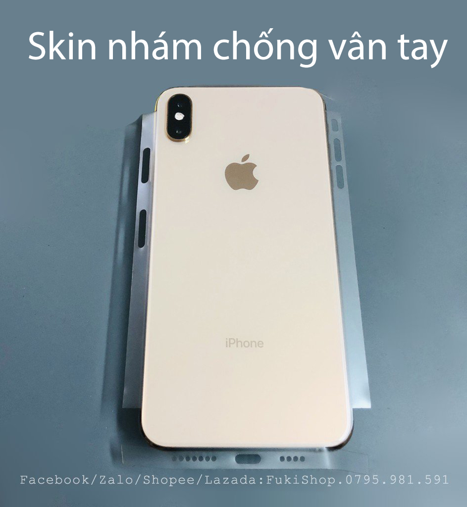 Tấm dán Skin iPhone trong suốt nhám chống vân tay 14promax , 13 Pro Max , 12 Pro Max , 11 Pro Max , X , XS , XS MAX , 7 Plus - FukiShop