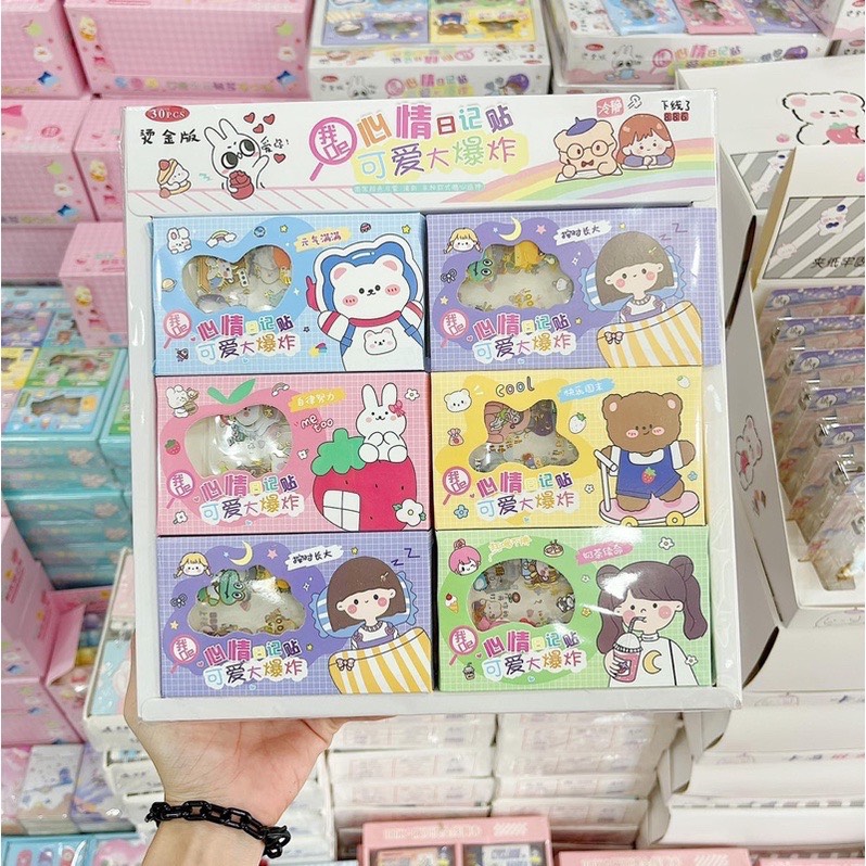 COMBO 3 Hộp sticker 4 tấm/HỘP cute