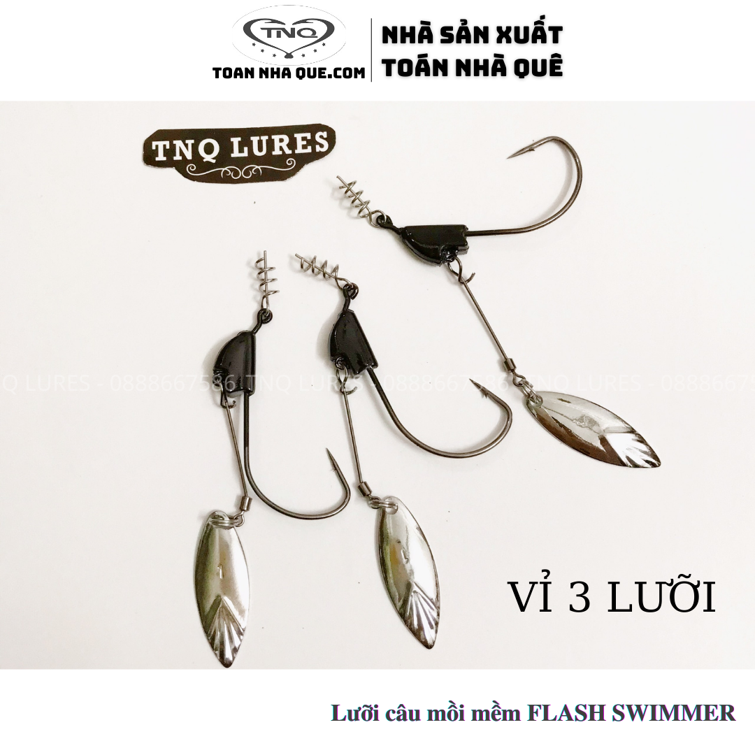 Lưỡi câu mồi mềm flash swimmer