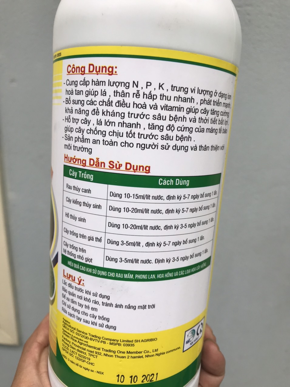 Dung dịch thủy canh BIO – LIFE 1 lít