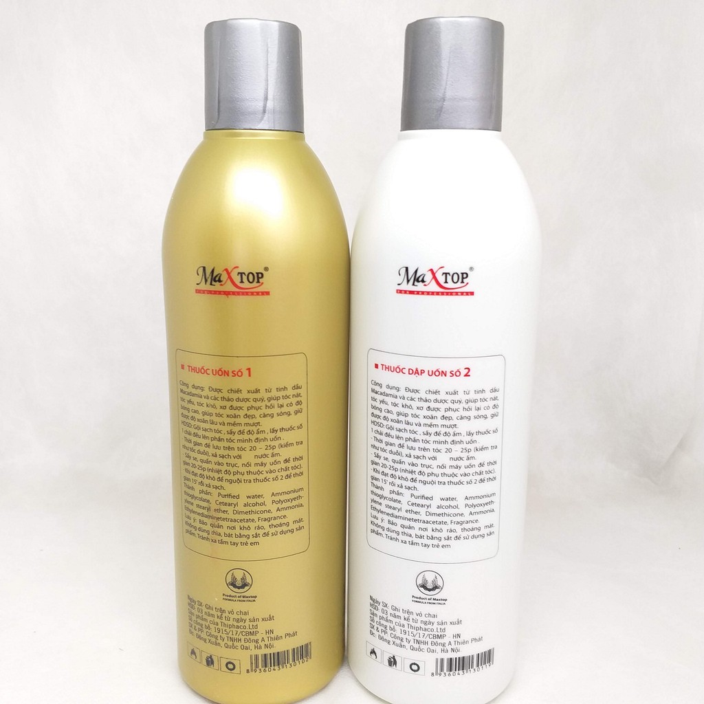 Kem uốn nóng Setting MaxTop Macadamia 500ml x2 Dành Cho Tóc Khỏe