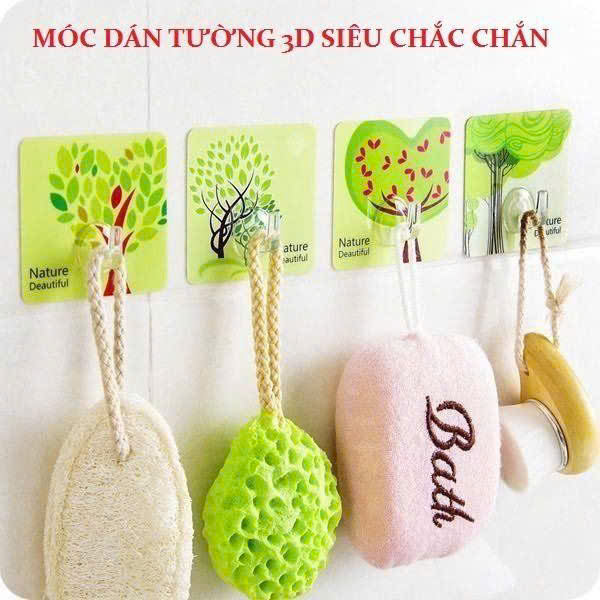 Combo 10 móc dính đồ treo tường siêu chắc