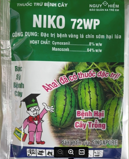 (BỆNH) Thuốc trừ bệnh NIKO 72WP - 100g - BMC BỘT Xanh