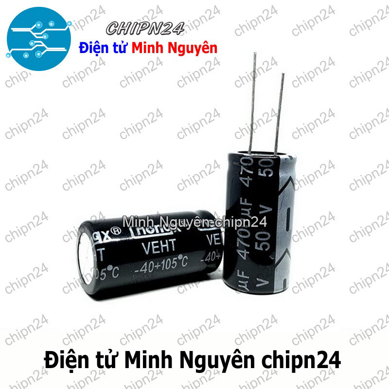 [2 con] (F261) Tụ hóa 4,700uF 50V Đen (18x35mm) (4700uF 50V) - HH000941