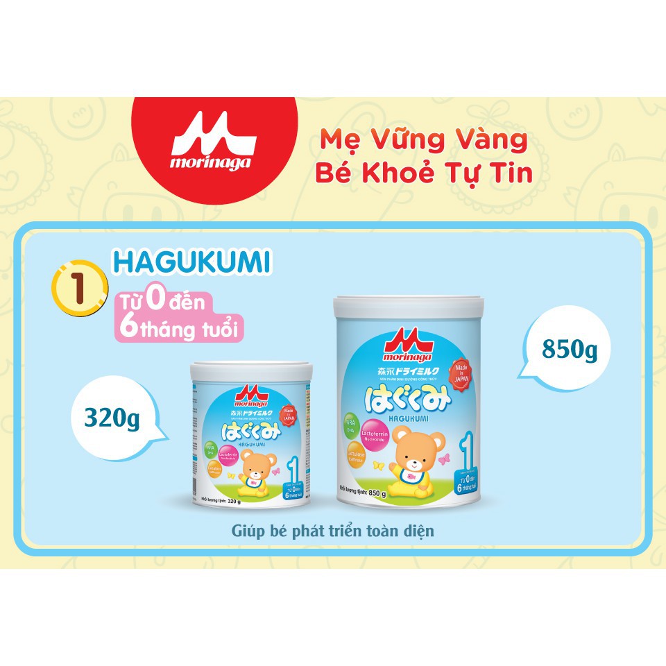 Sữa Morinaga Số 1 (Hagukumi) 850g