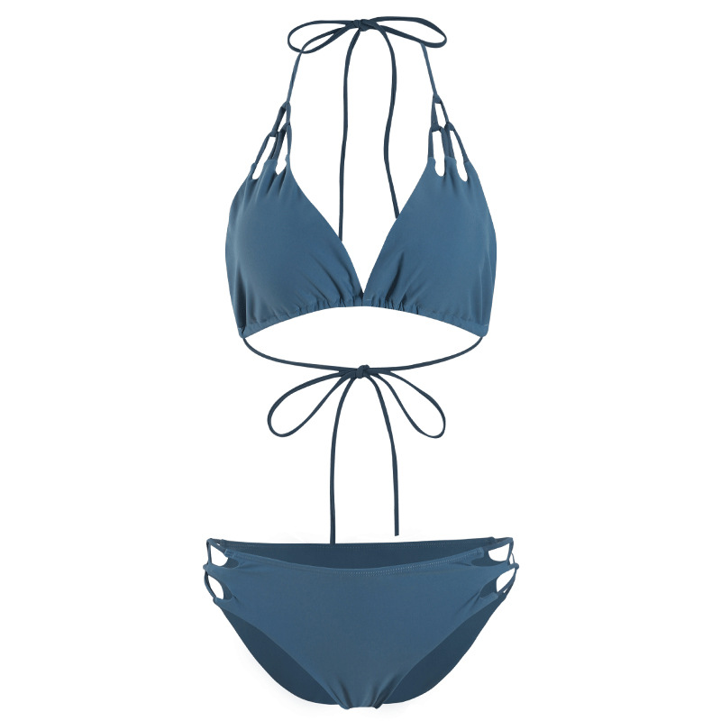 Bikini tam giác cách tân xanh dương