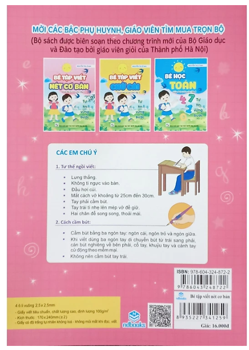 Bé tập viết nét cơ bản