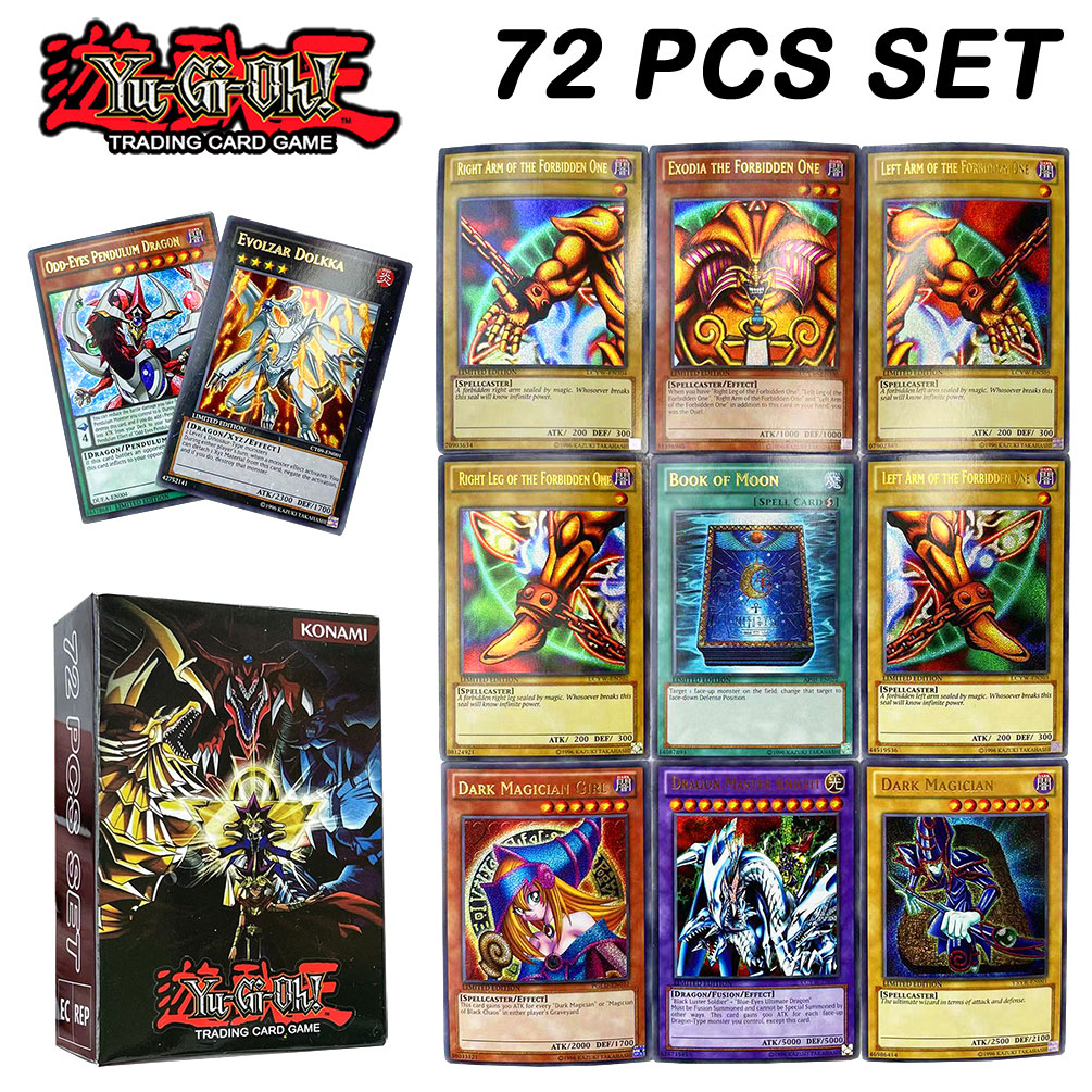 72Pcs Yugioh Card Holographic Letter In English Dark Magician Girl Blue ...