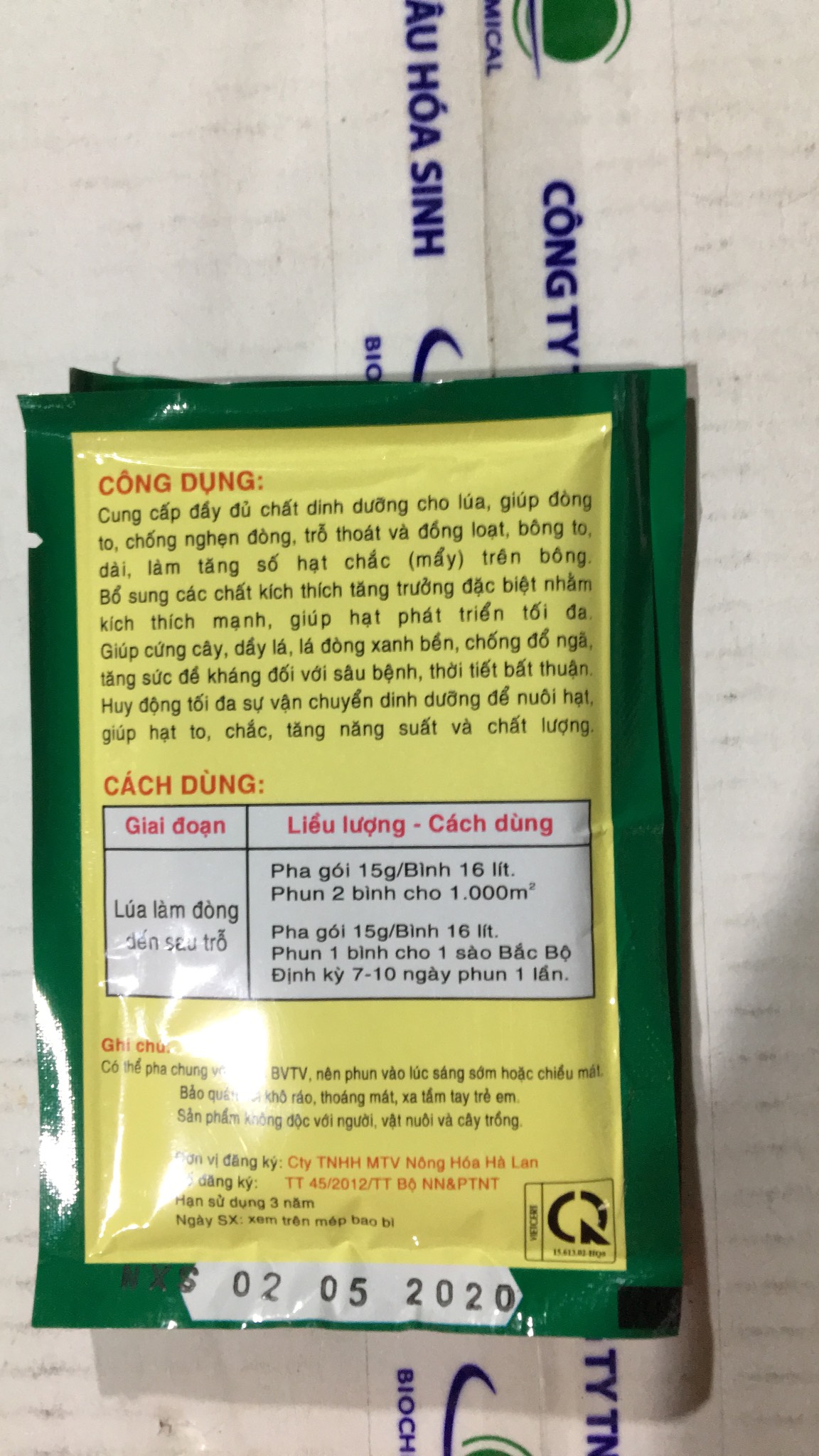 Phân bón siêu kali 7-5-44 te 02 gói