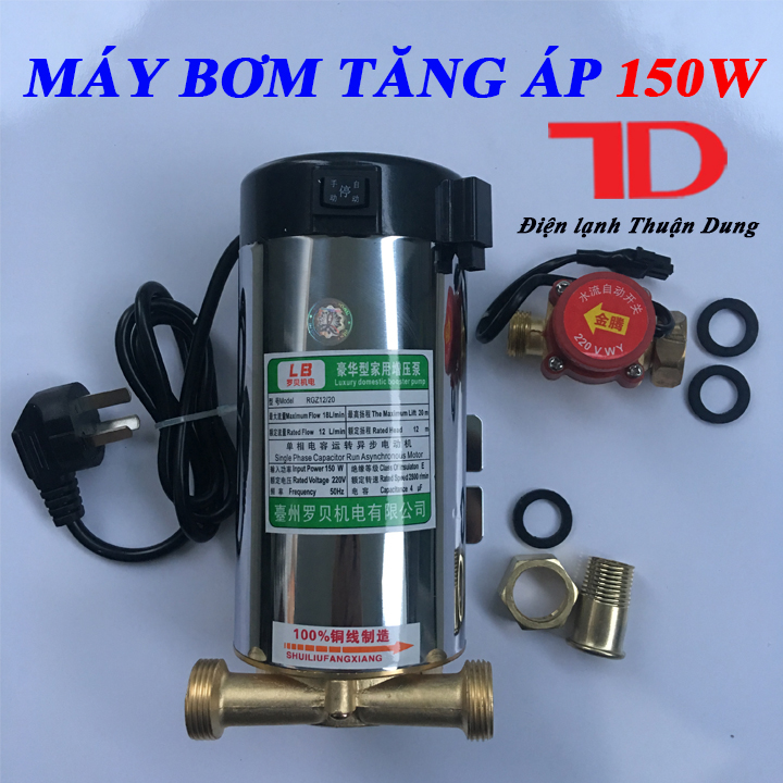 Máy bơm tăng áp cho gia đình 100W-150W và rơ le tăng áp rời - Điện Lạnh Thuận Dung