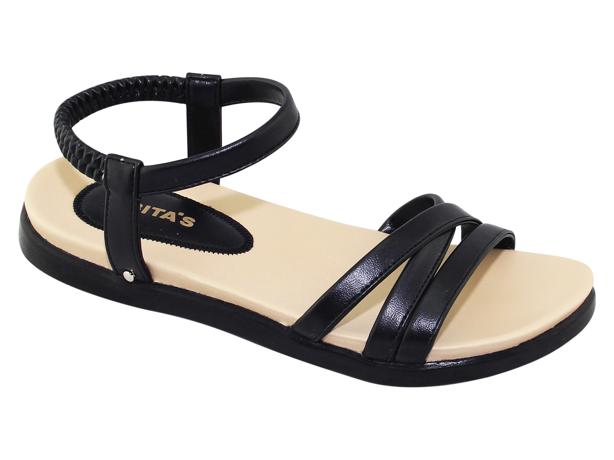 Sandal đế bằng nữ Bita's SYN.277 (Rêu + Đen + Nâu + Trắng)