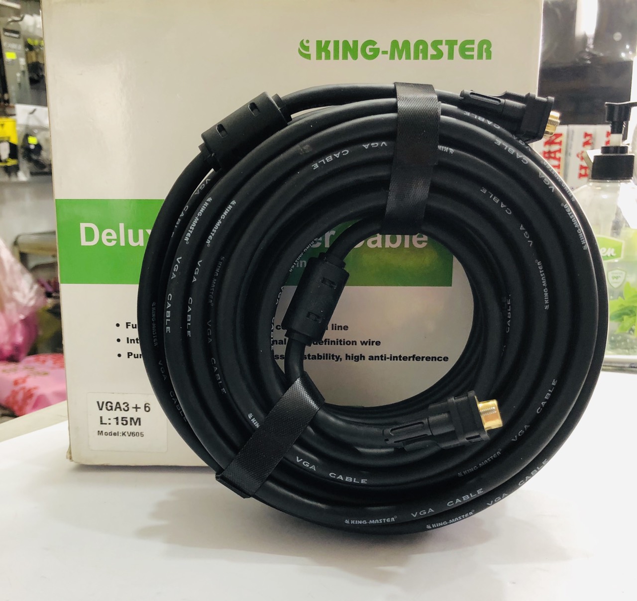 Cáp VGA (3+6) KING-MASTER dài 15m (KV605)