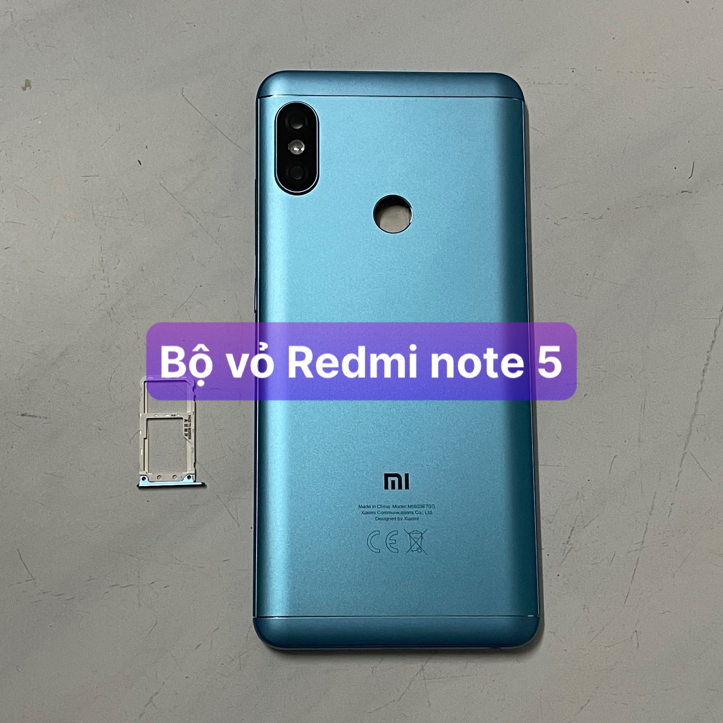 bộ vỏ Redmi Note 5 / Note 5 pro ,kèm khay sim,phím,kính camera