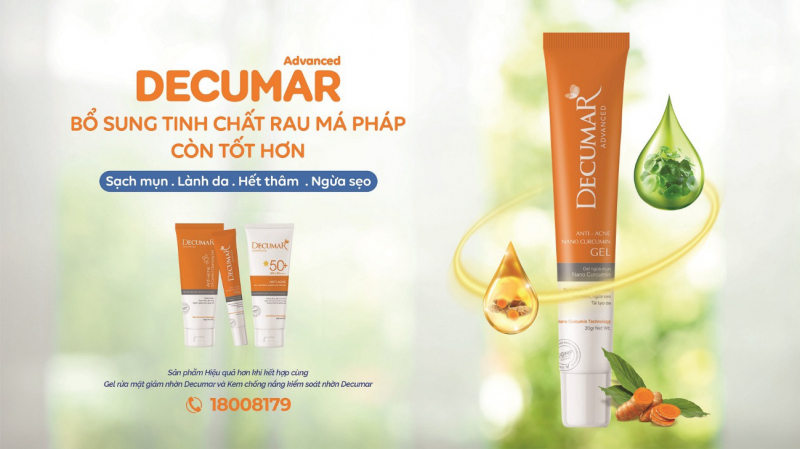 Gel Decumar hết mụn viên hết thâm sẹo tuýp 20g
