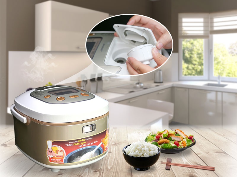 Nồi cơm điện tử Sharp 1.8 lít KS-TH18-GL