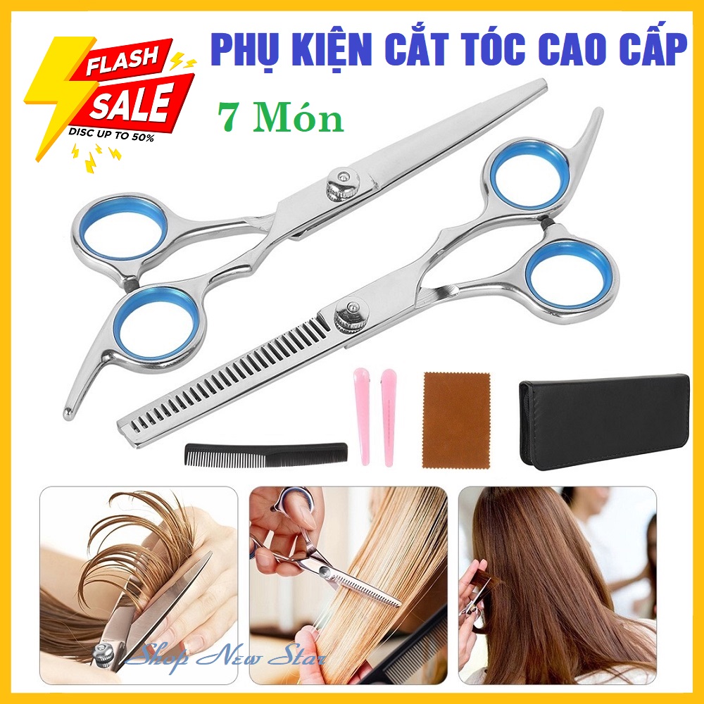 Bộ kéo cắt tóc cao cấp xịn nhập khẩu- Bộ phụ kiện cắt tóc cho bé và gia đình, kéo cắt tóc, kéo tỉa tóc, lược, tỉa lông chó mèo, thú cưng...