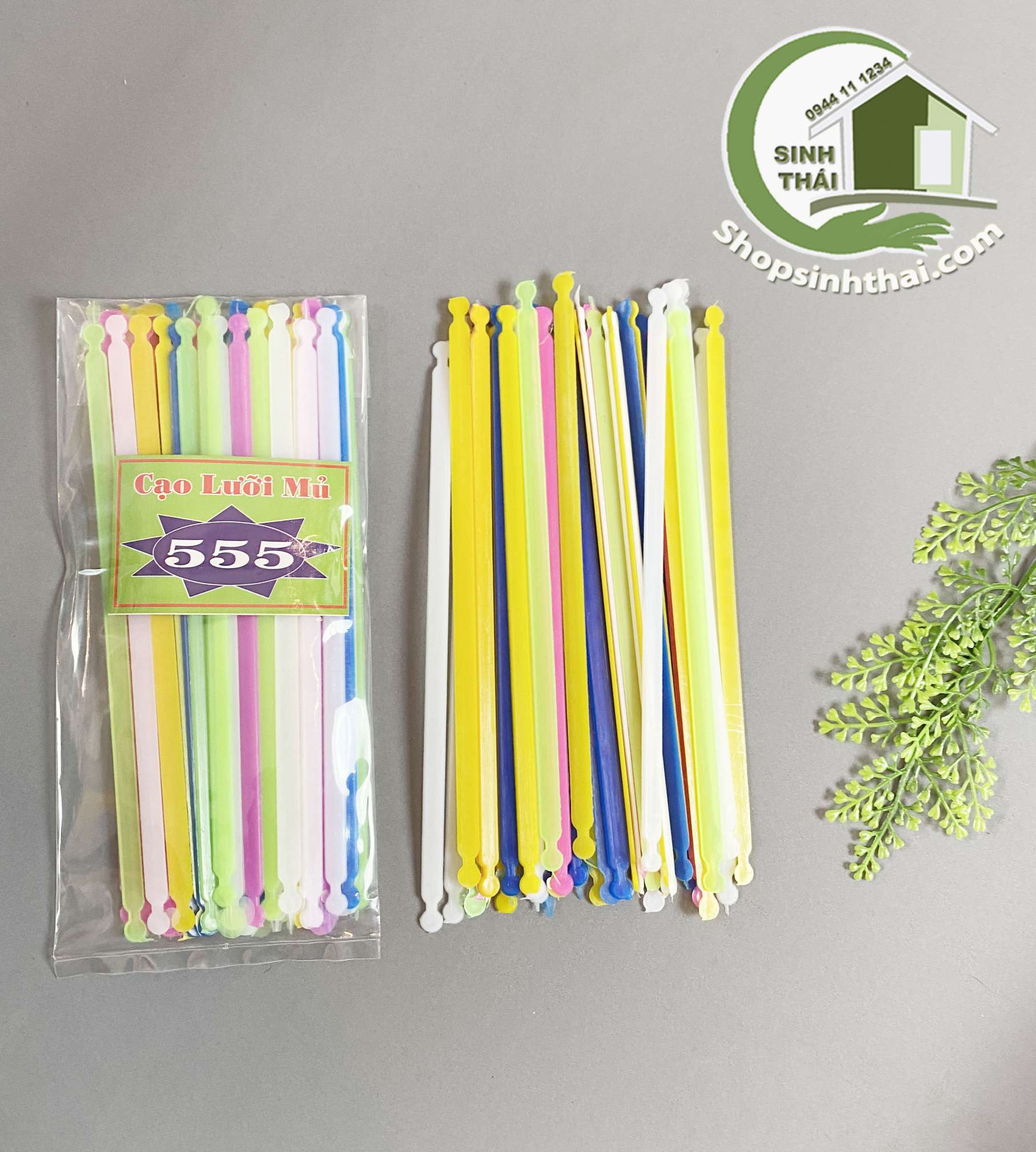 Que cạo lưỡi bằng nhựa, bịch 40 cây