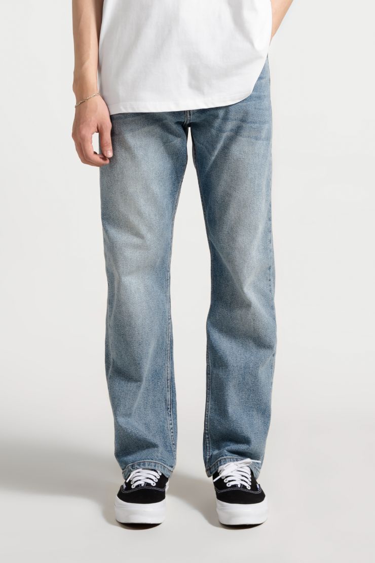 Quần jean dài nam Owlbrand Relax/Xanh dirty