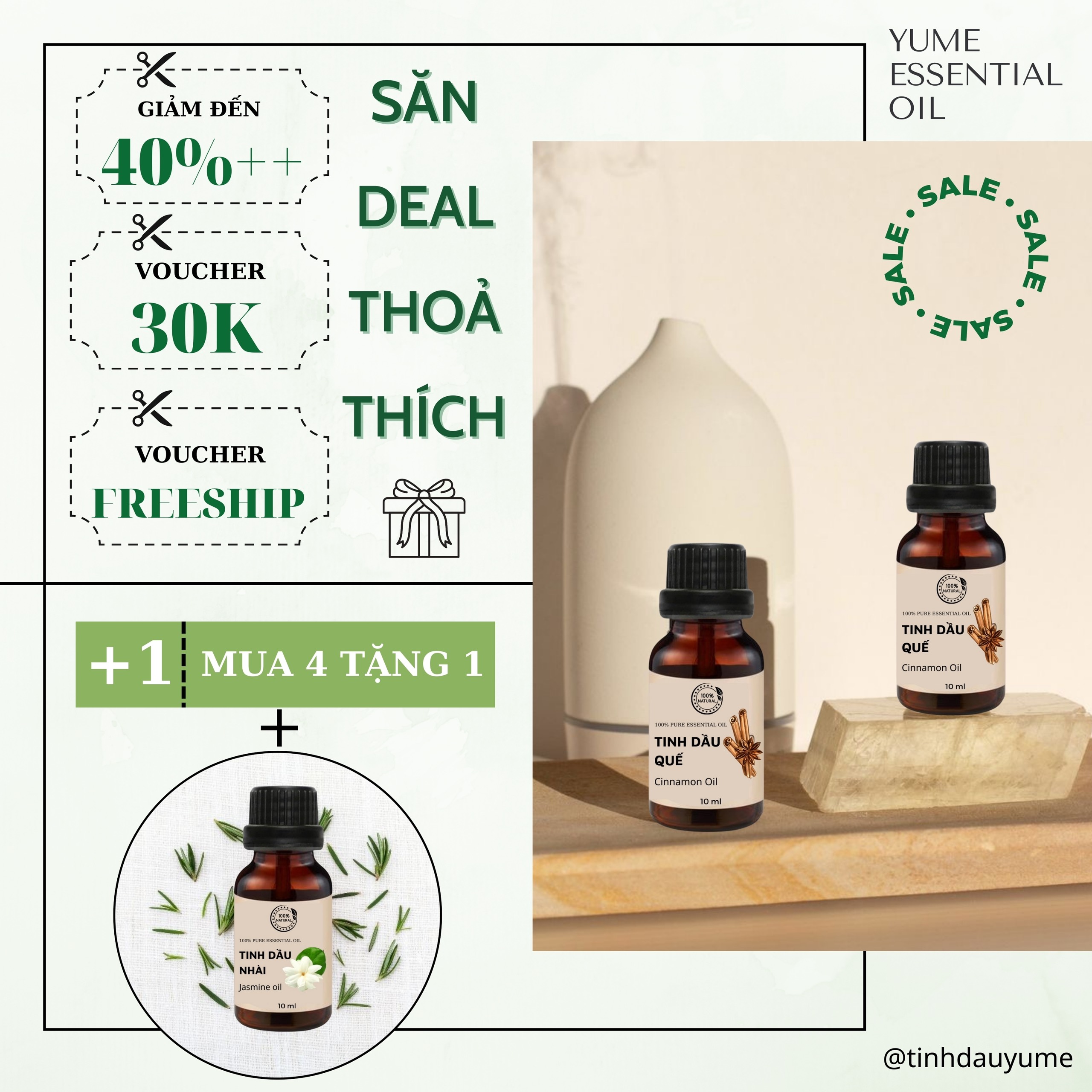 [HCM] TINH DẦU QUẾ, CHAI 10ML