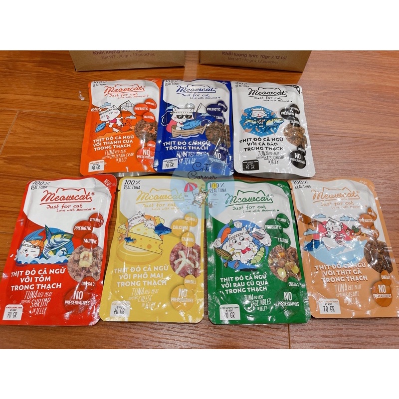 Combo 12 Gói Pate Nhiều Hãng ( Wanpy , Whiskas , Bellotta , Ciao , Snappy Tom)