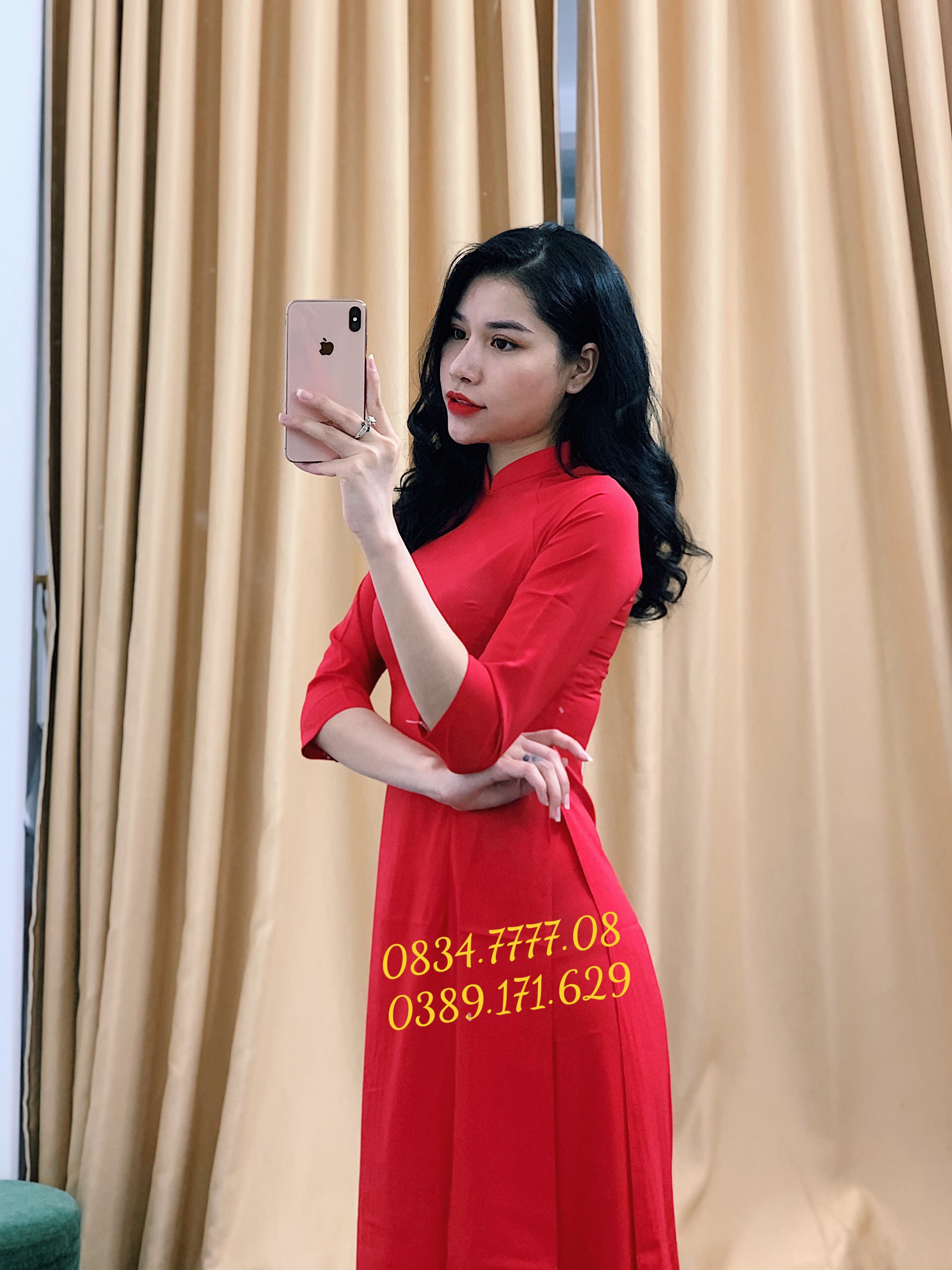 {Siêu Rẻ} Áo Dài Trơn Đồng Phục Công Sở 2 Tà Lụa Nhật [Không Kèm Quần]