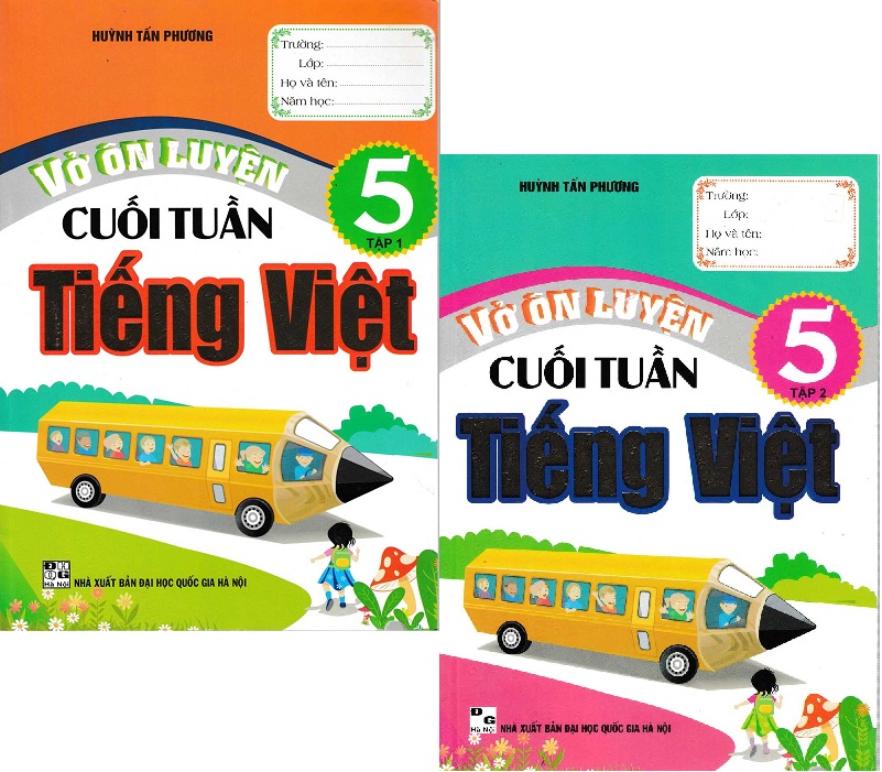 Combo vở ôn luyện cuối tuần tiếng việt lớp 5 - tập 1 + tập 2