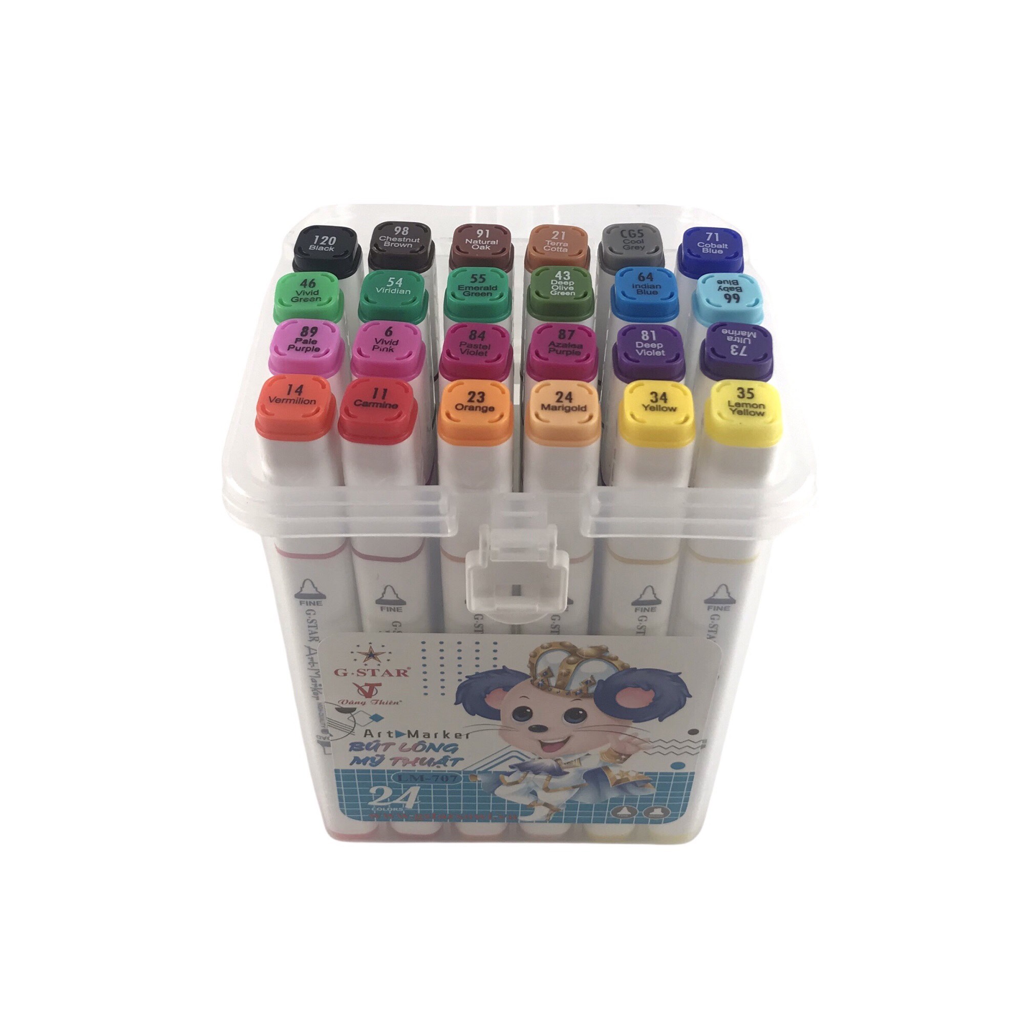 Bút lông màu 2 đầu g-star lm-707 24 màu