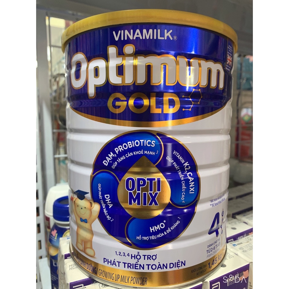 sữa bột optimum 4 1,45kg( mẫu mới)