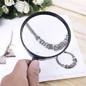 Kính lúp thủy tinh phóng to đồ vật, giúp người già đọc báo - đường kính 9cm - Nội địa Nhật Bản (mã mới)