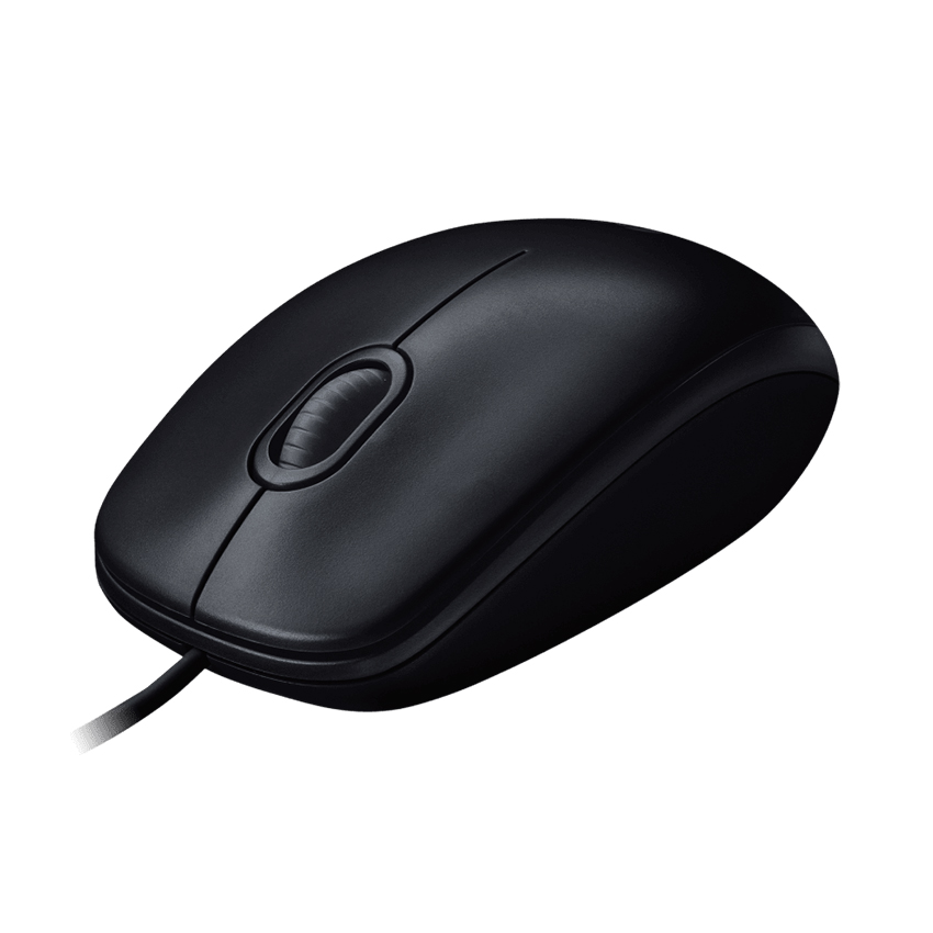 Chuột Logitech B100 Black, có dây kết nối USB