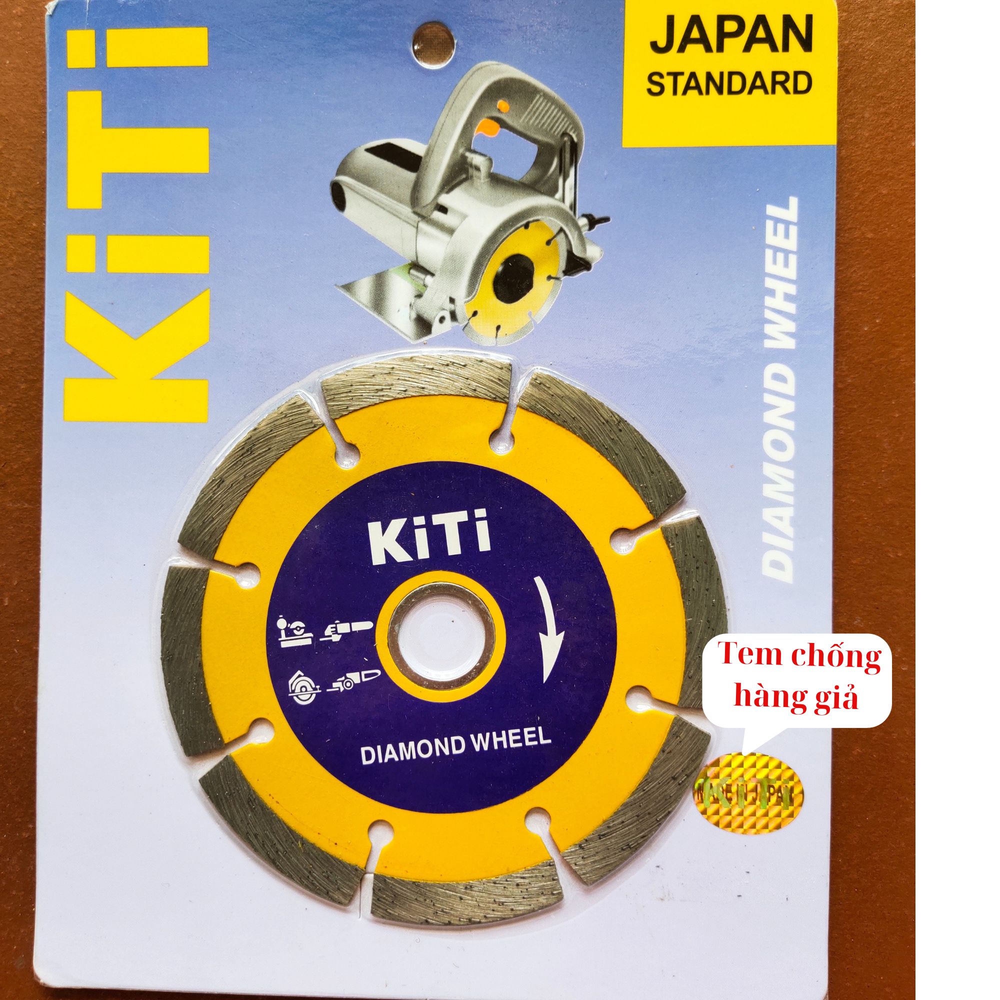 Lưỡi cắt gạch - Lưỡi cắt đá 105mm - KiTi sơn vàng (KTVK)