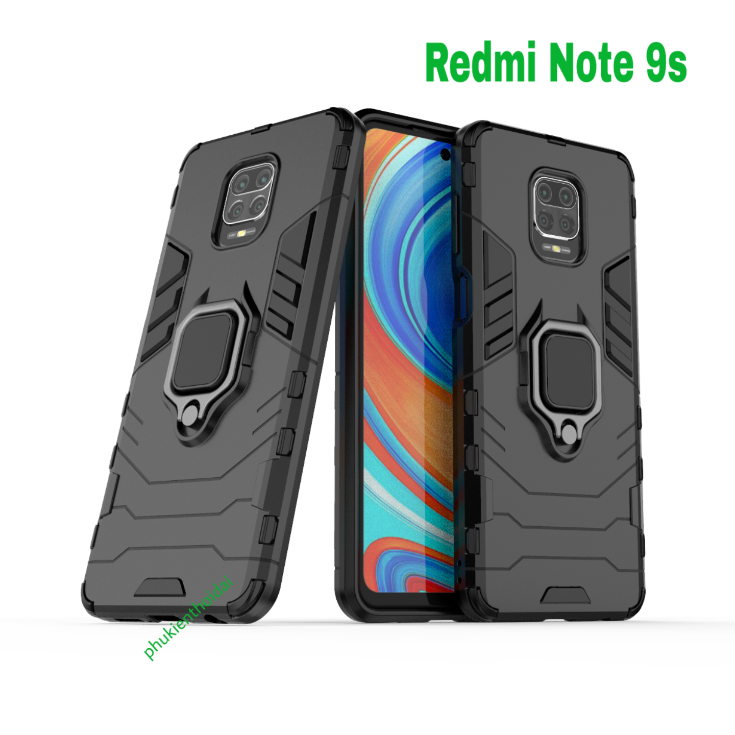 Ốp lưng Xiaomi Redmi Note 9s chống sốc iron man iring cao cấp siêu bền chống va đập mạnh