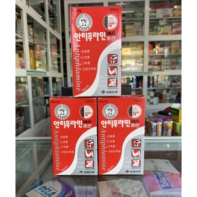 Dầu Nóng Xoa Bóp Antiphlamine Hàn Quốc Chai 100Ml